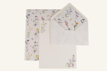 Preview: Frühlingshaftes Briefpapier aus Italien mit Gold